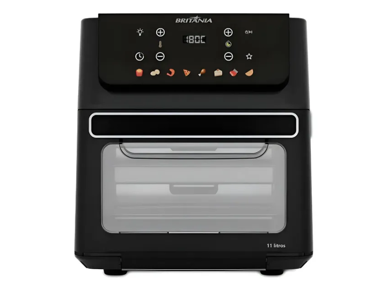 Fritadeira Air Fryer Oven Britânia 11 Litros 8 Funções 1800w Baf11a Preto 220v